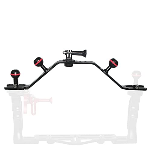 nitescuba NS10-H Underwater Camera Housing Carrier Aluminum Material with Extra Two Ball Mount and Tripod Mount Adaptor for gopro Suitable for nuaticam housing and NS10 Tray - Image 1