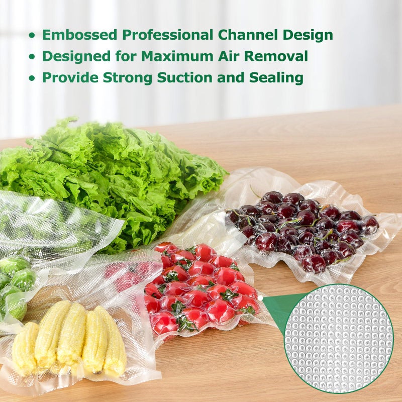 FRESKO 8"x20' Vacuum Sealer Bags for Food, 2 Rolls Customized Size Storage Bags with BPA Free, Heavy Duty Food Bags for Meal Prep and Sous Vide Cooking - Image 3