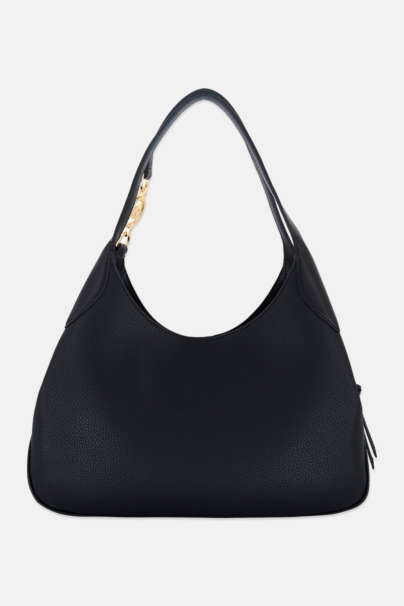 Michael Kors Women Brand Logo Hobo Bag 26 H x 36 L x 11 W cm, Black  - Image 3
