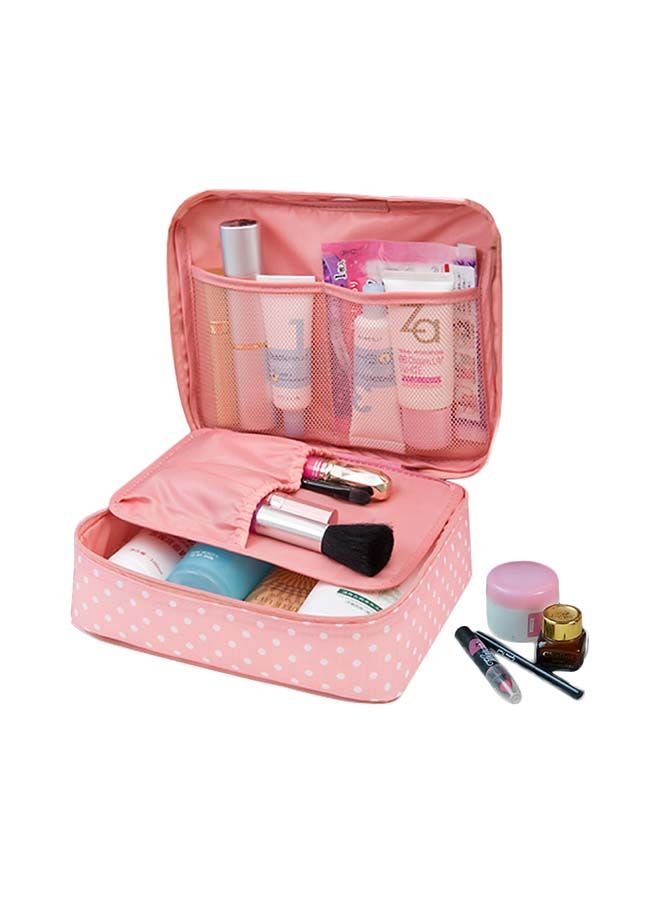 NIBEMINENT Large Storage Portable Travel Makeup Bag Pink - Image 2