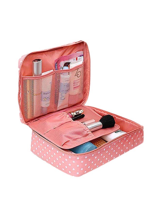 NIBEMINENT Large Storage Portable Travel Makeup Bag Pink - Image 1