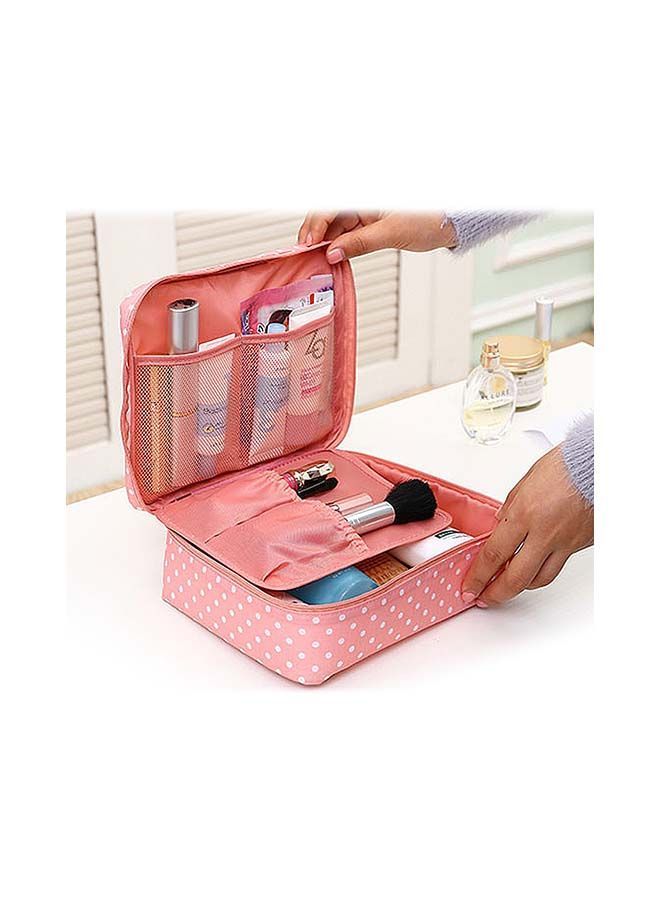 NIBEMINENT Large Storage Portable Travel Makeup Bag Pink - Image 3