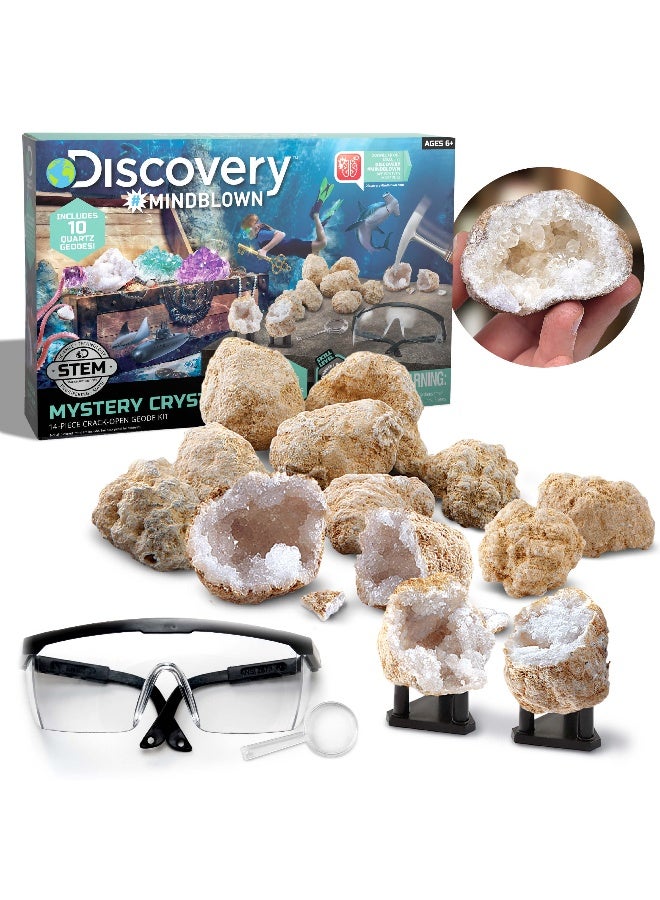 Discovery Mindblown Mystery Crystals Geode Excavation Kit (14 Pieces) - Image 1
