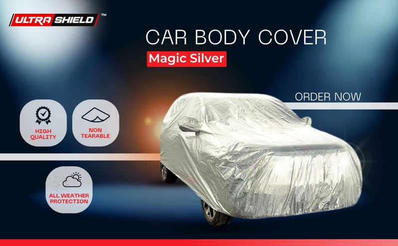 ULTRA SHIELD Magic Silver Series 100% Waterproof Car Body Cover for Range Rover Vogue with Mirror Pockets | Triple Stitched, Elastic, Custom Fit, Heat Resistant, Anti-Dust, All-Weather Cover - Image 2