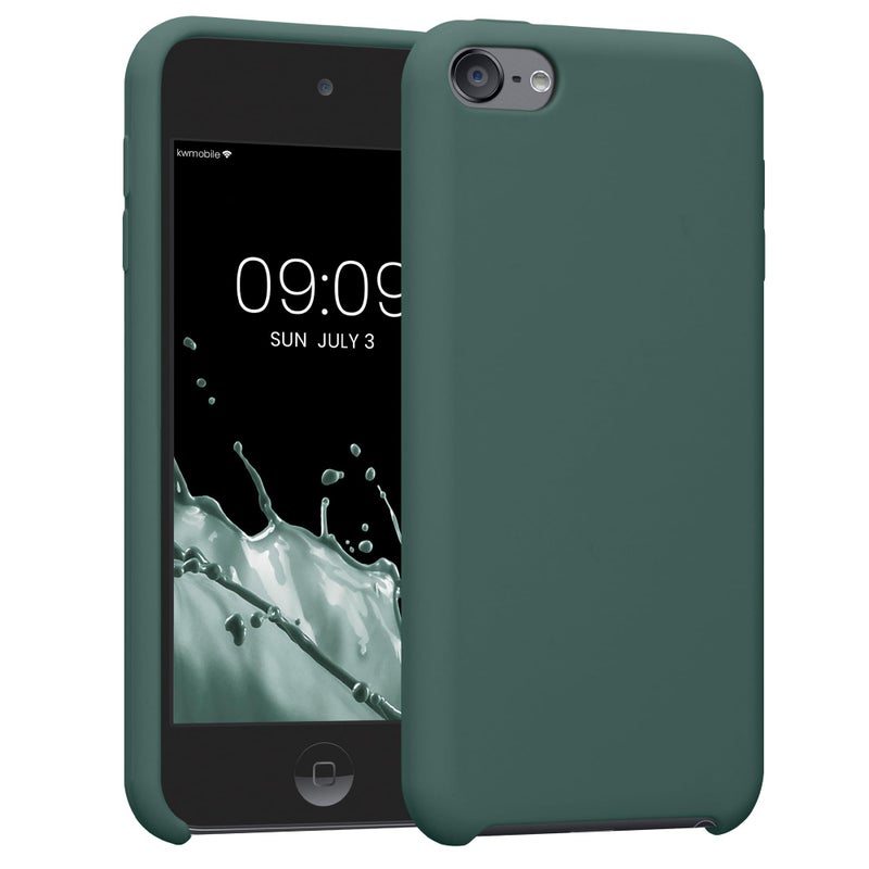 kwmobile TPU Silicone Case Compatible with Apple iPod Touch 6G / 7G (6th and 7th Generation) - Case Soft Flexible Protective Cover - Forest Green - Image 1