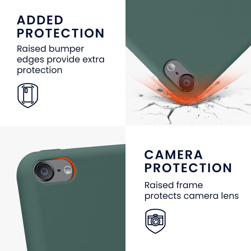 kwmobile TPU Silicone Case Compatible with Apple iPod Touch 6G / 7G (6th and 7th Generation) - Case Soft Flexible Protective Cover - Forest Green - Image 3