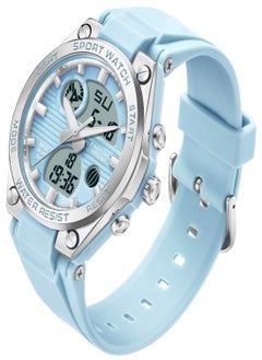 Digital Watch for Women,  Ladies Outdoor Waterproof Sports Watch, Dual Time Date LED Luminous Back Light Week Alarm Stopwatch Wrist Watches, Fashion Movement Analog-Digital Display Watches