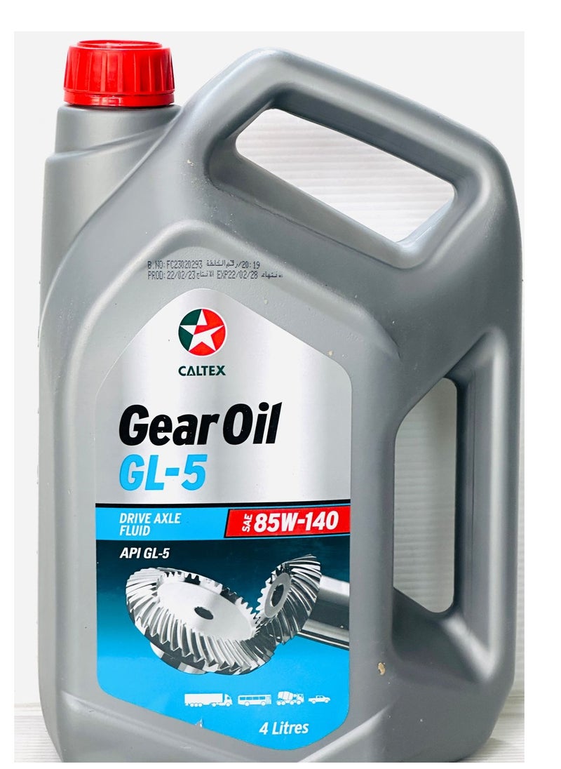 Caltex Manual Transmission / AXLE Fluid 85W-140 GL-5 4Ltr  - Image 1