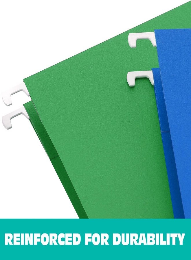 HERKKA Extra Capacity Hanging File Folders, 60 Pack Reinforced Letter Size Hanging Folders with Heavy Duty 1 Inch Expansion, Designed for Bulky Files, Medical Charts, Adjustable Tabs, Assorted Colors - Image 4