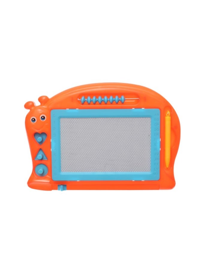 Plastic Magnetic Erasable Drawing And Writing Board With Creative Educational Operations Aiming To Teach Children- Orange - Image 1