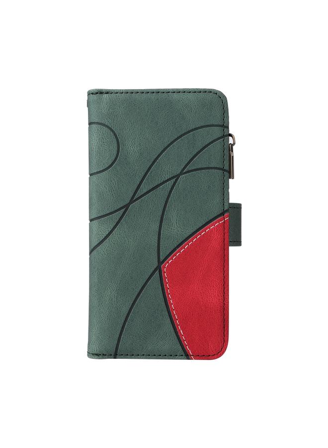 Green Tiger Case For Honor 200 Dual-color 9 Card Slots Zipper Wallet Leather Phone Case - Image 2