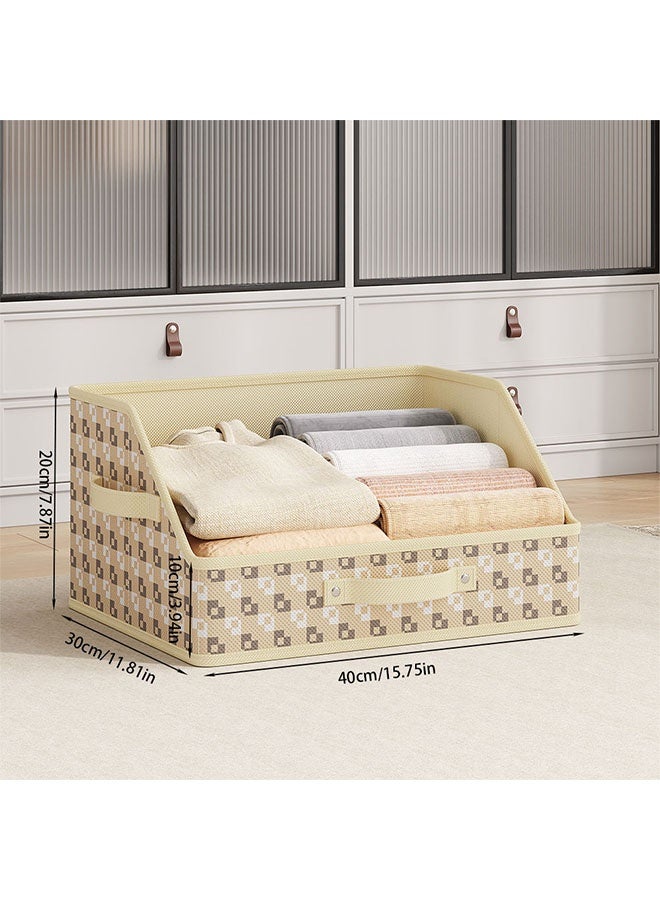 Storage Box, Large Capacity Wardrobe Clothes Organizer,Foldable Fabric Storage Box with Handles ,Multifunctional Underwear Socks Storage Box,Dustproof Drawer Organizers Box, Wardrobe Clothes Organizers Bins,Stackable Organizing Bins for Clothes, Jeans,Toys, Books, and Linens ,Perfect for Closets and Shelves - Image 2