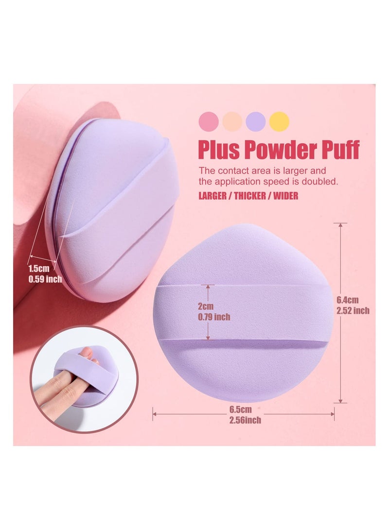 BS مول 4 PCS Foundation Sponge Blender Sponge for Liquid, Cream, And Powder (Pink/Rose Red/Yellow/Purple) - Image 2