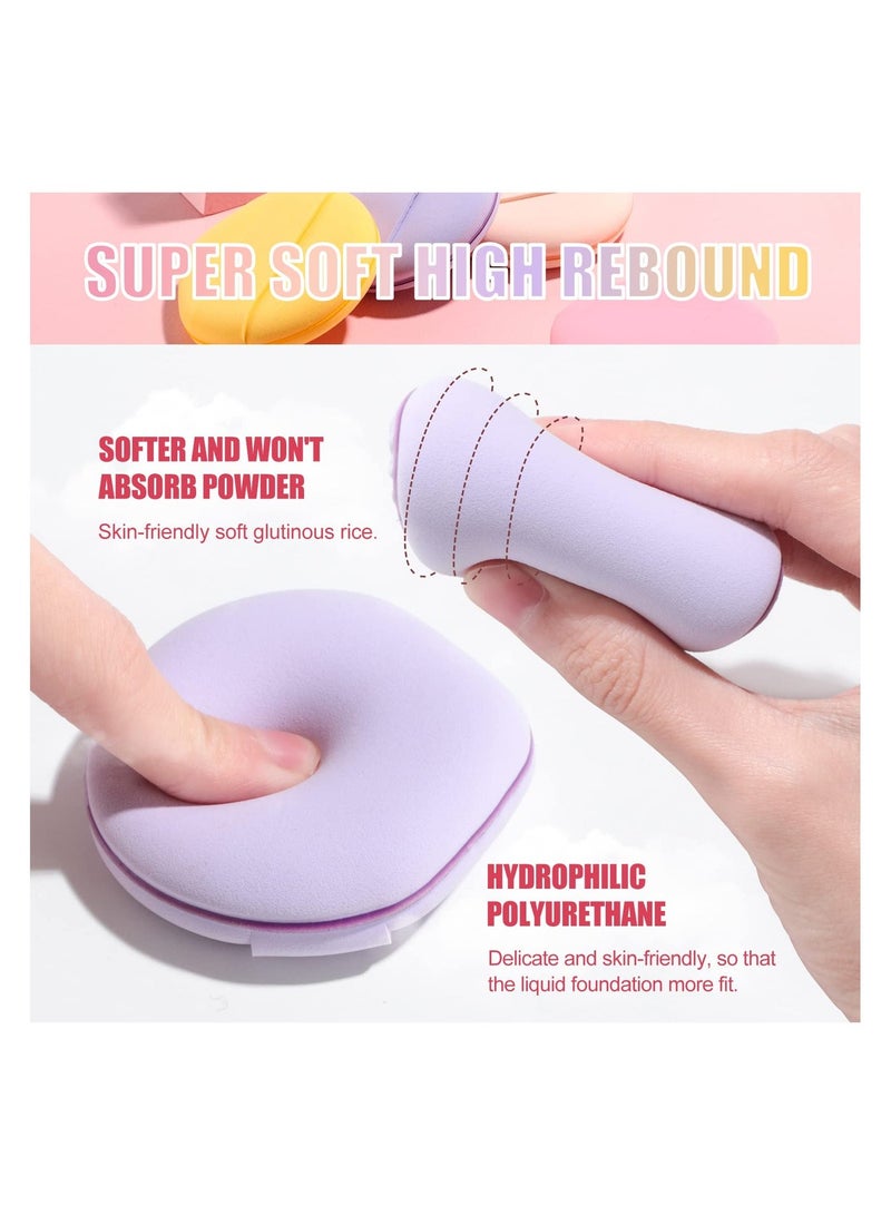 BS مول 4 PCS Foundation Sponge Blender Sponge for Liquid, Cream, And Powder (Pink/Rose Red/Yellow/Purple) - Image 3