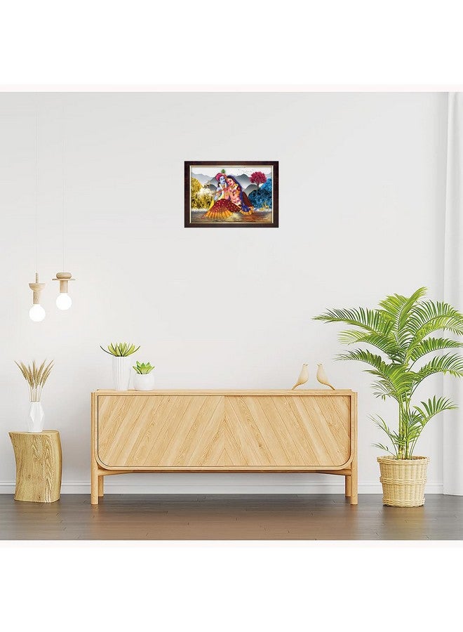 Dharvika Innovations Dharvika Innovations Radha Krishna Photo Frame Big Size Home Decoration with Sparkle Coated Lamination (14x20 Inch) - 20492 - Image 3
