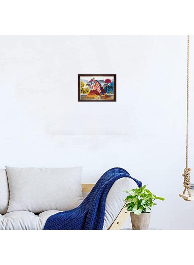 Dharvika Innovations Dharvika Innovations Radha Krishna Photo Frame Big Size Home Decoration with Sparkle Coated Lamination (14x20 Inch) - 20492 - Image 5