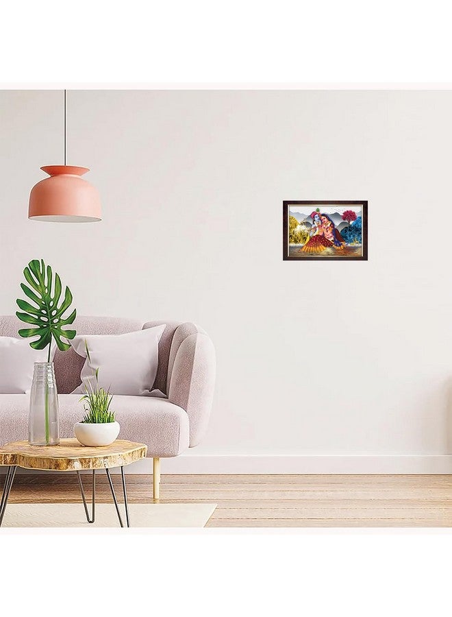 Dharvika Innovations Dharvika Innovations Radha Krishna Photo Frame Big Size Home Decoration with Sparkle Coated Lamination (14x20 Inch) - 20492 - Image 4
