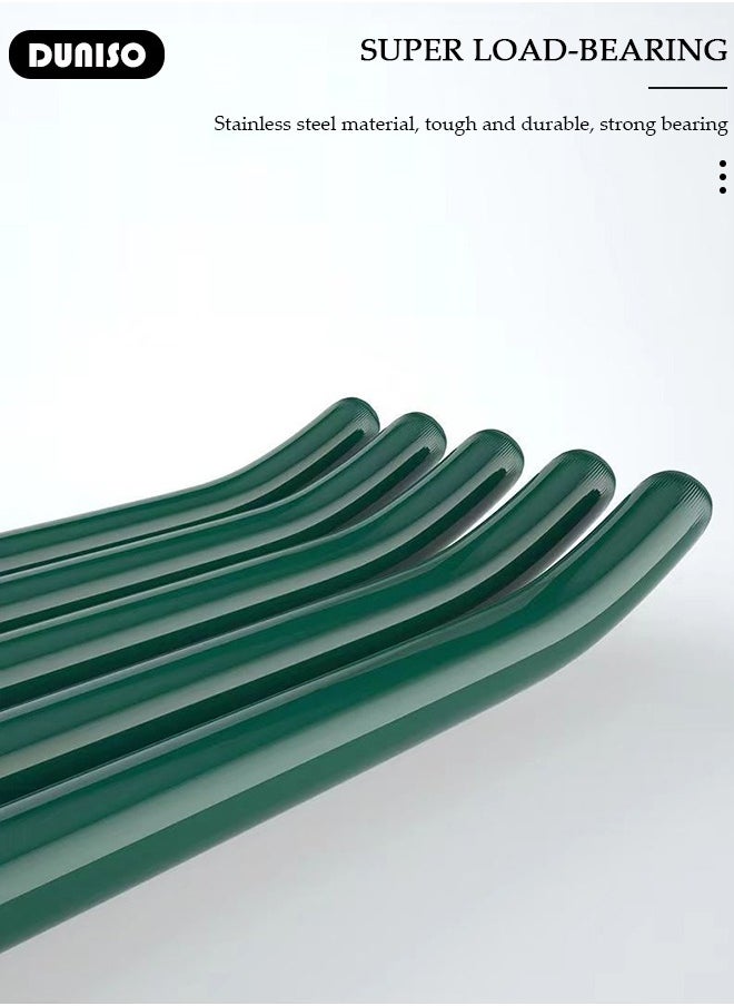 10 Packs Pants Hangers, Non-Slip Trouser Hangers, Closet Clothes Hangers, Open Ended Design Metal Pant Hangers for Pants, Slacks, Towels, Skirts
