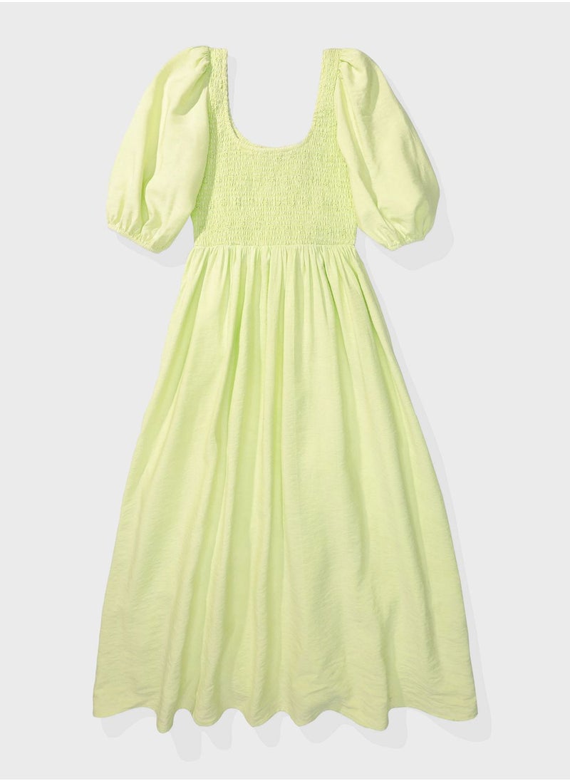 American Eagle - Puff Sleeve Belted Dress - Image 1