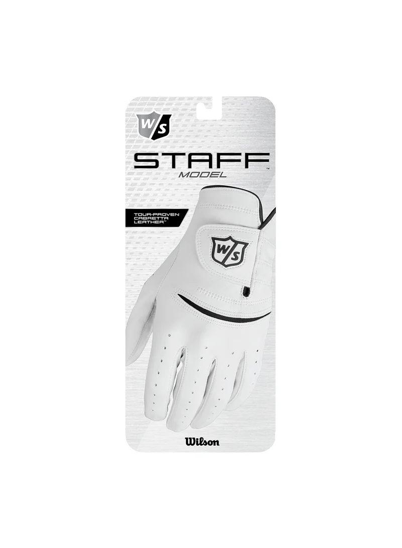Wilson Staff Model Men's White Golf Glove, Left Hand