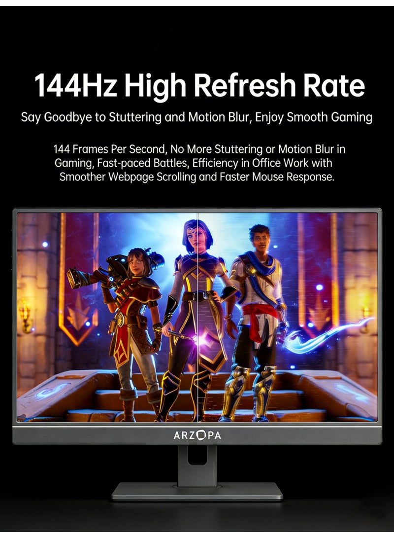 ترقية التكنولوجيا المبتكرة شاشة ألعاب محمولة 16.1 بوصة، 144 هرتز، 100% sRGB، دقة FHD 1080P، شاشة محمولة مع قاعدة، نحيفة للغاية، حماية من إجهاد العين، شاشة خارجية ثانوية للابتوب، الكمبيوتر الشخصي، PS5، ماك، إكس بوكس. - Image 3