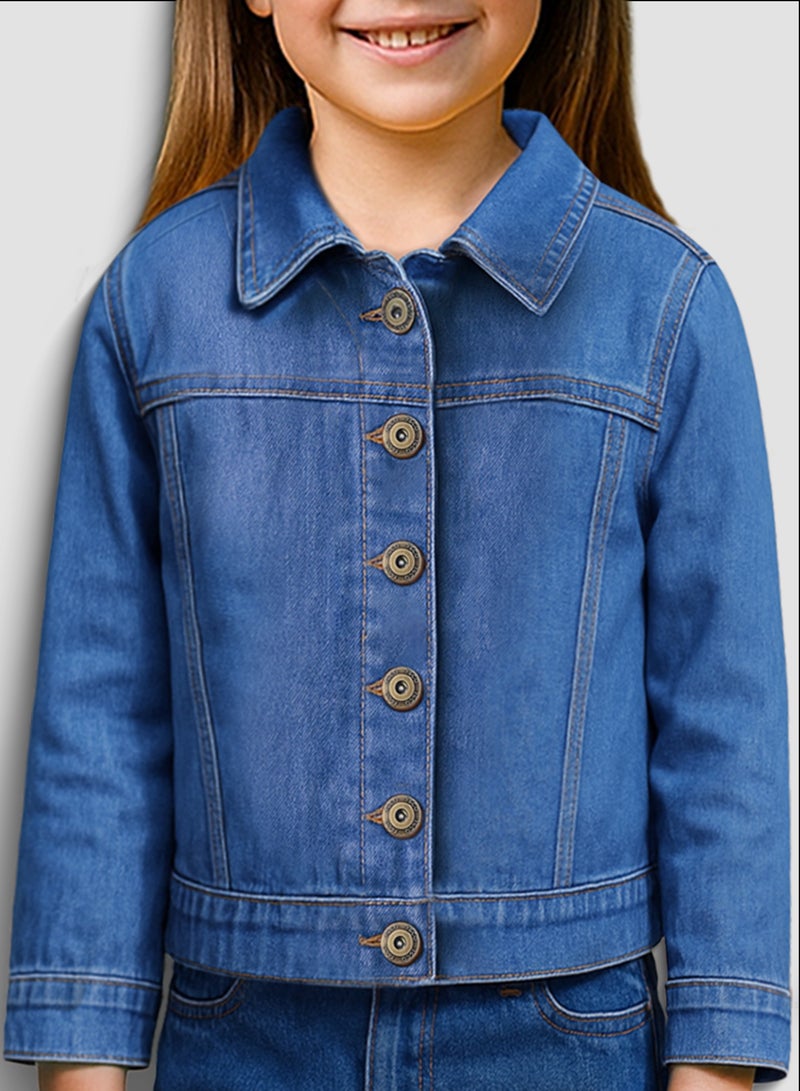 Y&CO Denim Shank Jacket for Girls - Image 3