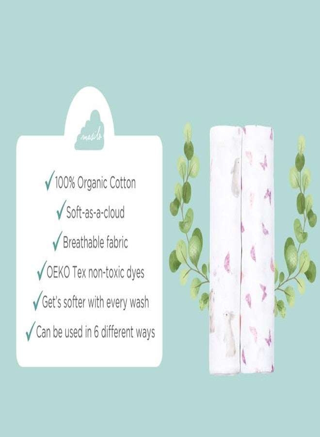 Masilo 100% Bamboo Muslin Burping Cloth Set for Newborn Baby-Absorbent & Soft Bibs for Babies / (1 x Burp Cloth & Swaddle) - Our Little Pumpkin - Image 3