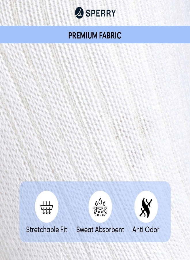 Sperry Women’s 6-Pack Super No Show Socks, White, 4-10 - Image 4