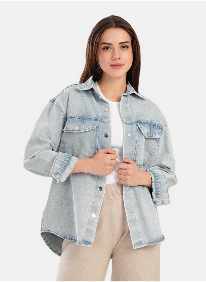 Carina Blue Denim Shirt  - Image 1