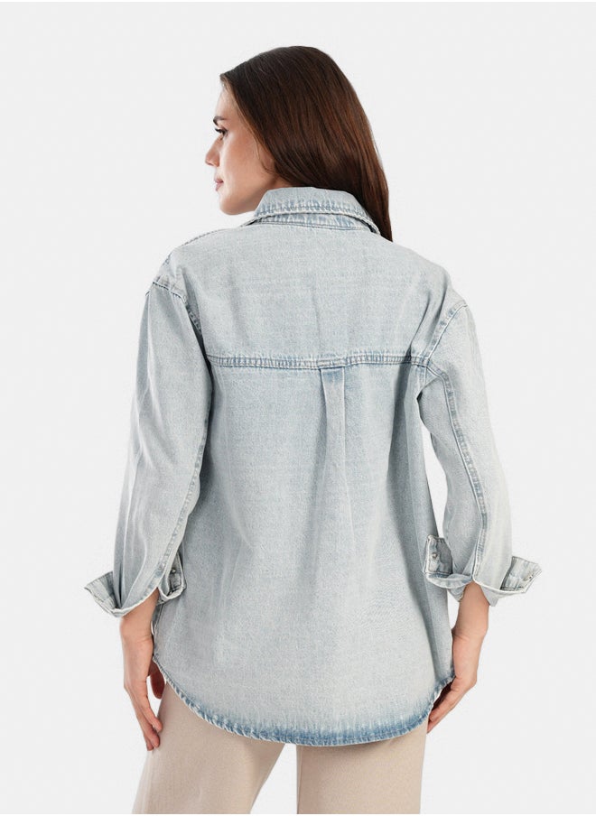 Carina Blue Denim Shirt  - Image 3