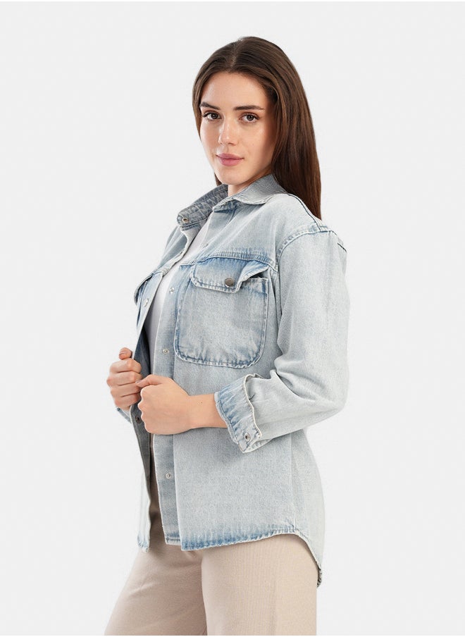 Carina Blue Denim Shirt  - Image 2