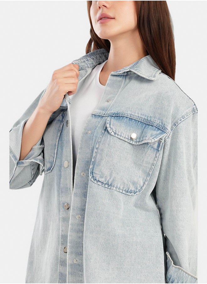 Carina Blue Denim Shirt  - Image 4