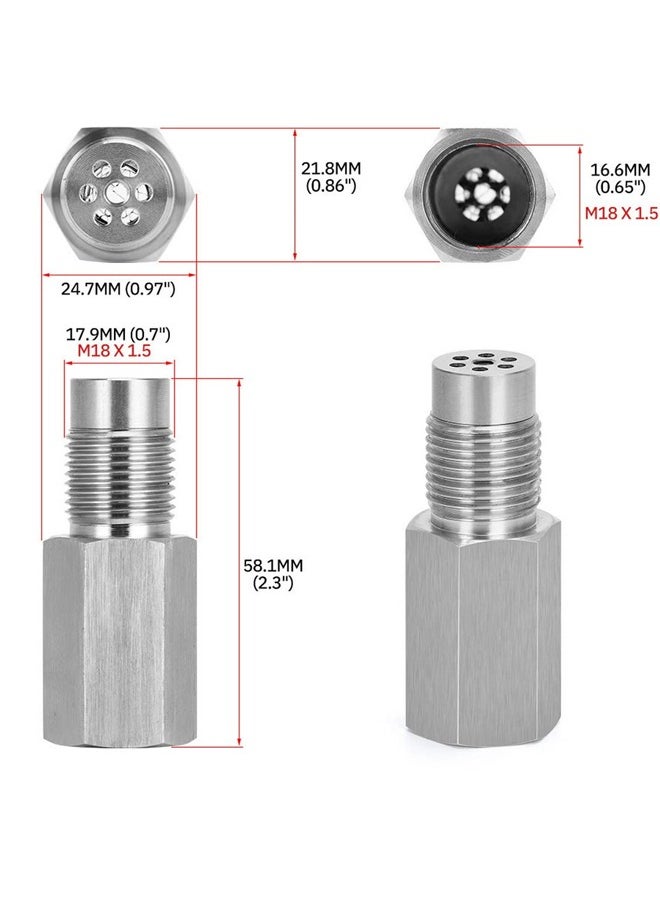 GUDOO - Universal Car Oxygen Sensor Spacer with Filter  Engine Light Adapter Bung for Exhaust and Catalytic Converter Fix - Image 1