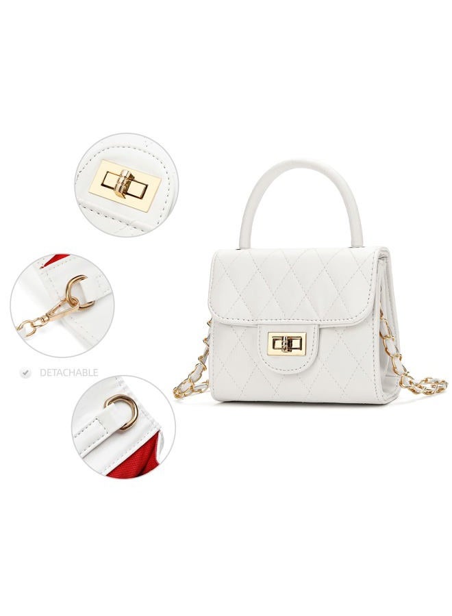 Qiuhome Little Girl Purse Toddler Purse Childrens Purses for Girls, White - Image 5