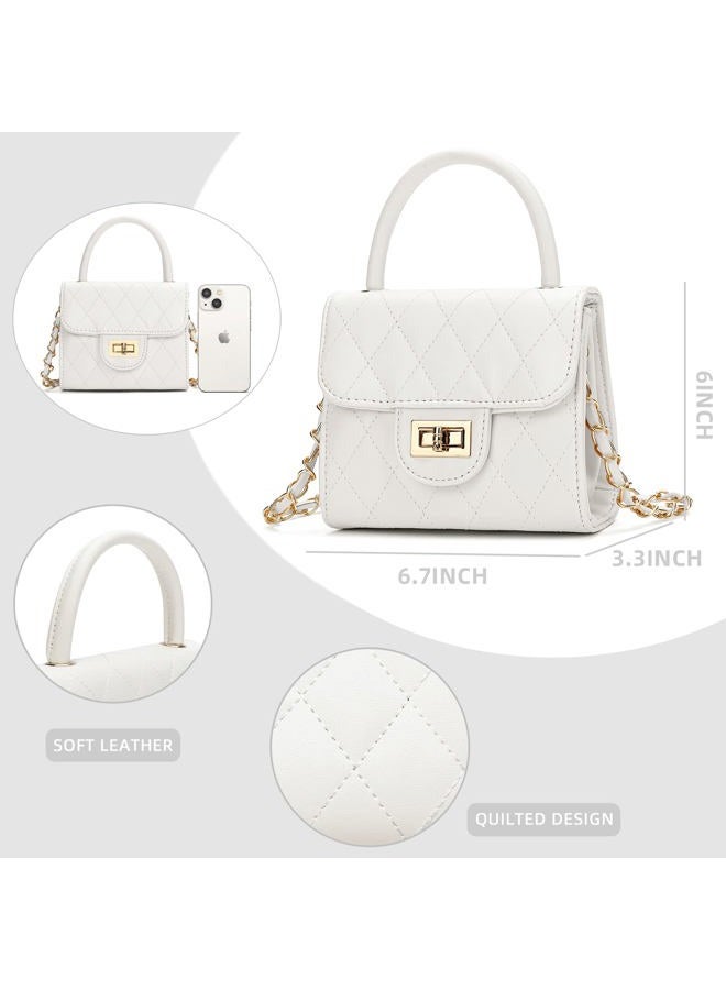Qiuhome Little Girl Purse Toddler Purse Childrens Purses for Girls, White - Image 4
