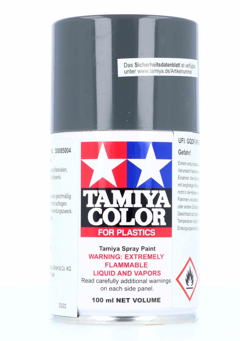 Tamiya رذاذ طلاء لامع TS-4 رمادي ألماني - علبة رذاذ 100 مل 85004 - Image 1