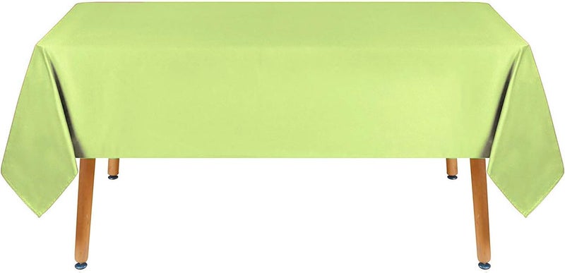 Obstal Strong durable raw material 210GSM Rectangle Table Cloth - Heavy Duty Water Proof Microfiber Tablecloth, Decorative Fabric Table Cover for Outdoor and Indoor Use (Light Green,60 x 120 Inch) Budget friendly sizing alternatives - Image 4