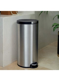 DANUBE HOME EKO 30L Artistic Step Bin – Stainless Steel Pedal Trash Can with Soft Close Lid for Kitchen, Office, Bathroom – Sleek Hygienic Waste Bin Modern Design  - Image 1