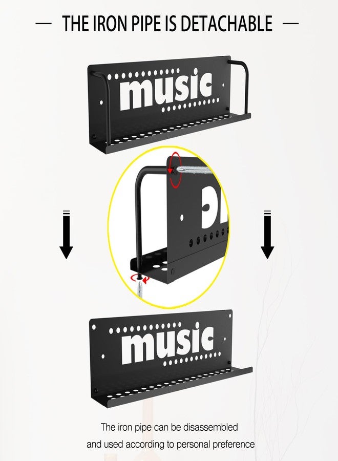 OYEFLY 2Pcs Metal Wall Mount Record Shelf (Black) - Image 5