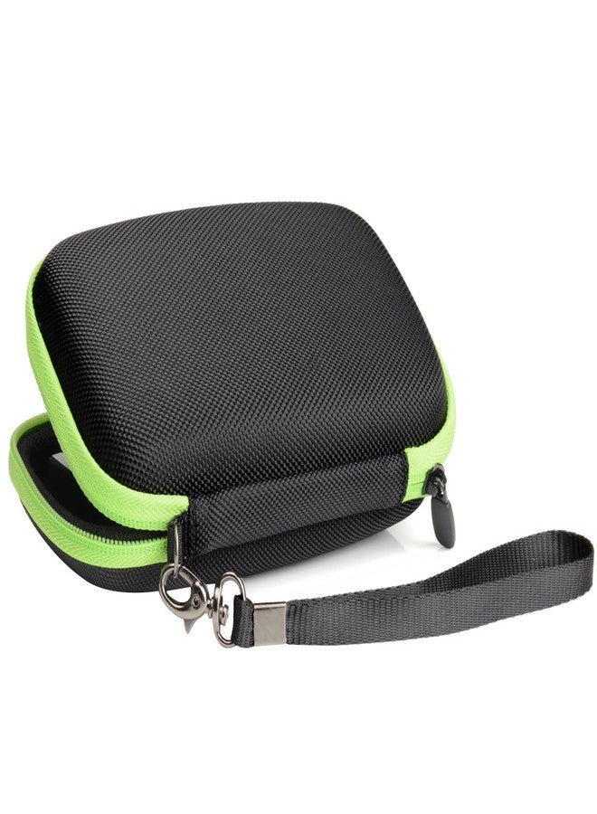 CaseSack حقيبة CaseSack لجهاز ZOLEO للاتصالات عبر الأقمار الصناعية، سوداء مع سحاب أخضر يتناسب مع ZOLEO، جيب ملحقات شبكي، حقيبة كبيرة عملية لمزيد من الملحقات - Image 3