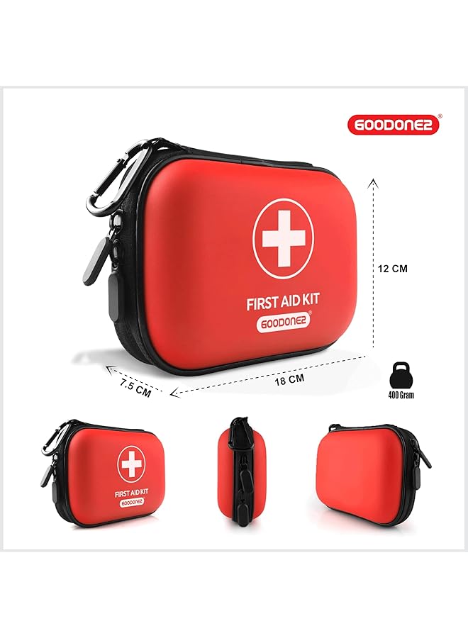 GOODONE2 200 Pcs First Aid Kit Clean Treat Protect Minor Cuts Scrapes. Home Office Car School Business Travel Emergency Kit Survival Hunting Outdoor Camping & Sports (200 Pcs) Red - Image 3