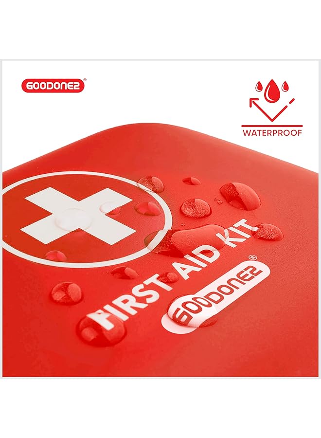 GOODONE2 200 Pcs First Aid Kit Clean Treat Protect Minor Cuts Scrapes. Home Office Car School Business Travel Emergency Kit Survival Hunting Outdoor Camping & Sports (200 Pcs) Red - Image 5
