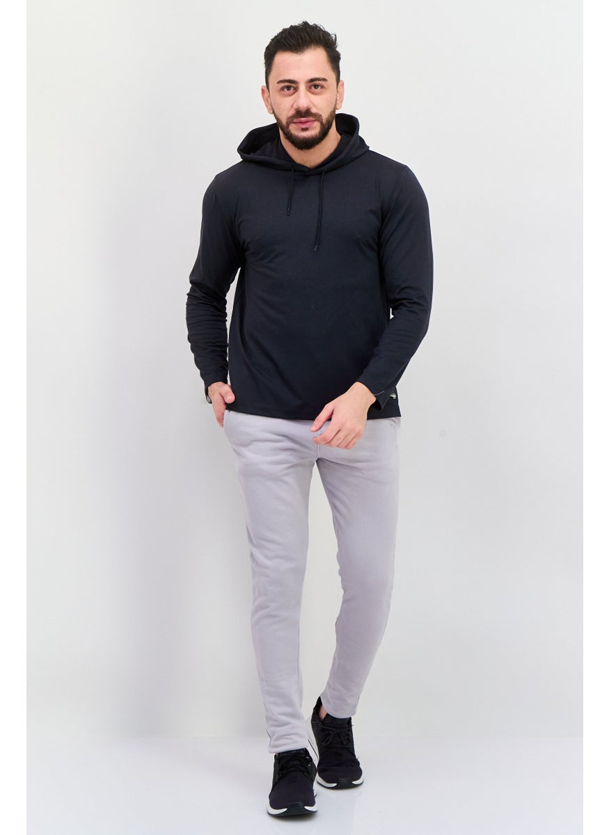Hurley Men Sportswear Fit Long Sleeves Outdoor Hoodies, Black  - Image 4