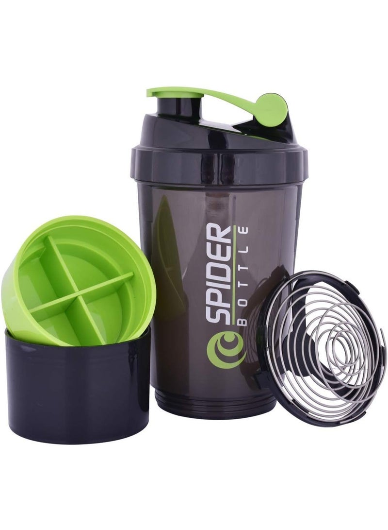 سبايدر بوتل زجاجة رج البروتين خضراء 500 مل - Image 1