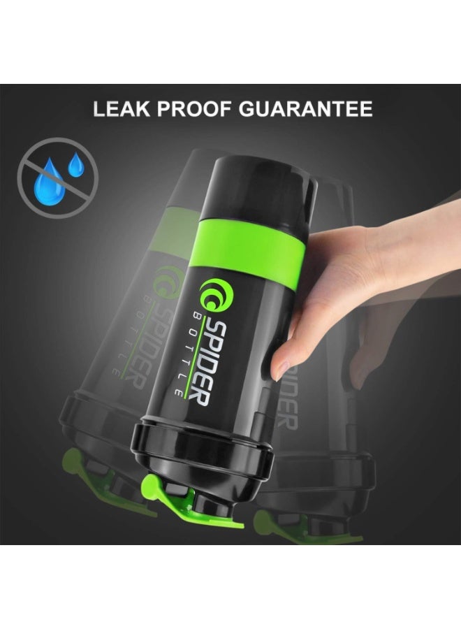 سبايدر بوتل زجاجة رج البروتين خضراء 500 مل - Image 4