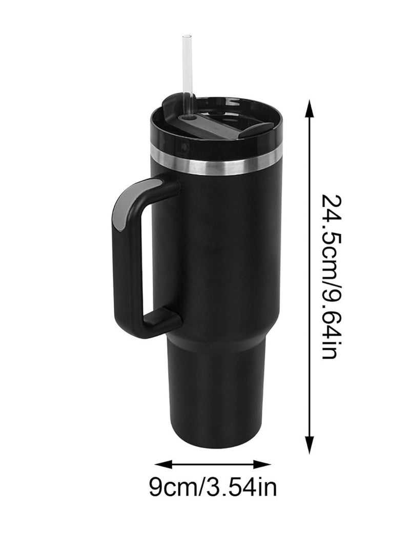 Spaceshoop Insulated Stainless Steel Water Bottle with Straw and Handle - Image 2