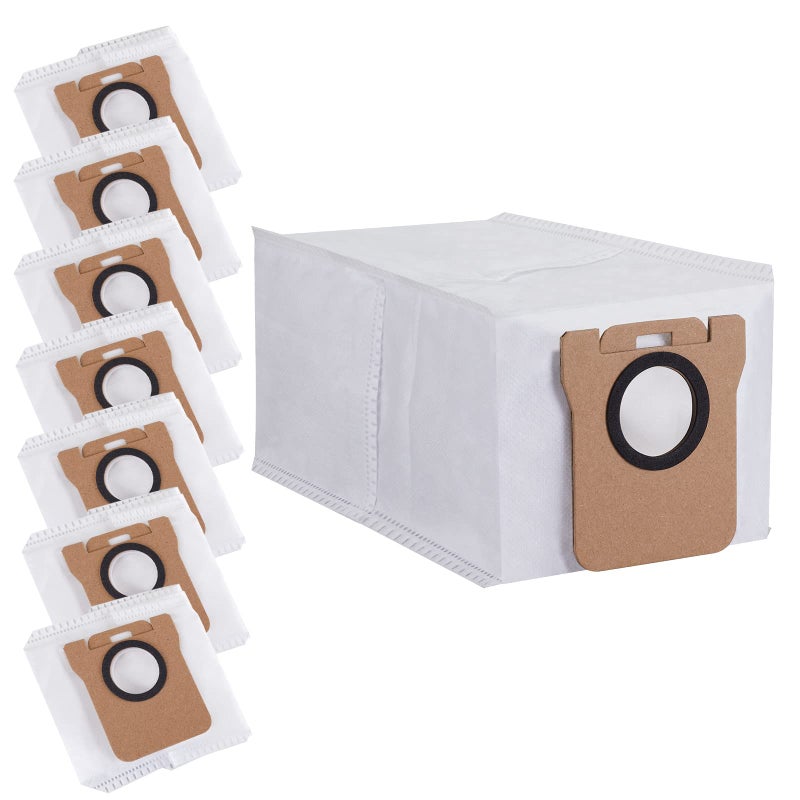 8 عبوات كيس غبار لجهاز Dreametech L10s Ultra L10s Plus L10 Ultra L20 Ultra مكنسة روبوت ذات قاعدة تفريغ ذاتي سعة 3L كبيرة مجموعة ملحقات كيس بديل