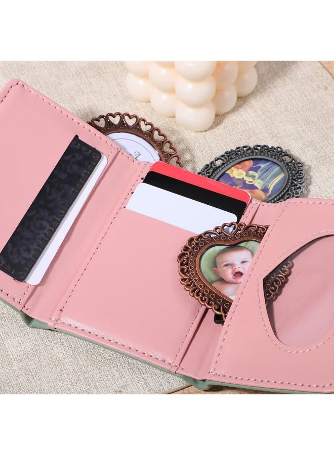 IANFAN 6 Pcs Mini Vintage Picture Frame, One-Inch Wallet Size Picture Frames Tiny Metal Picture Frames Antique Picture Frame for Pictures Paintings Display - Image 5