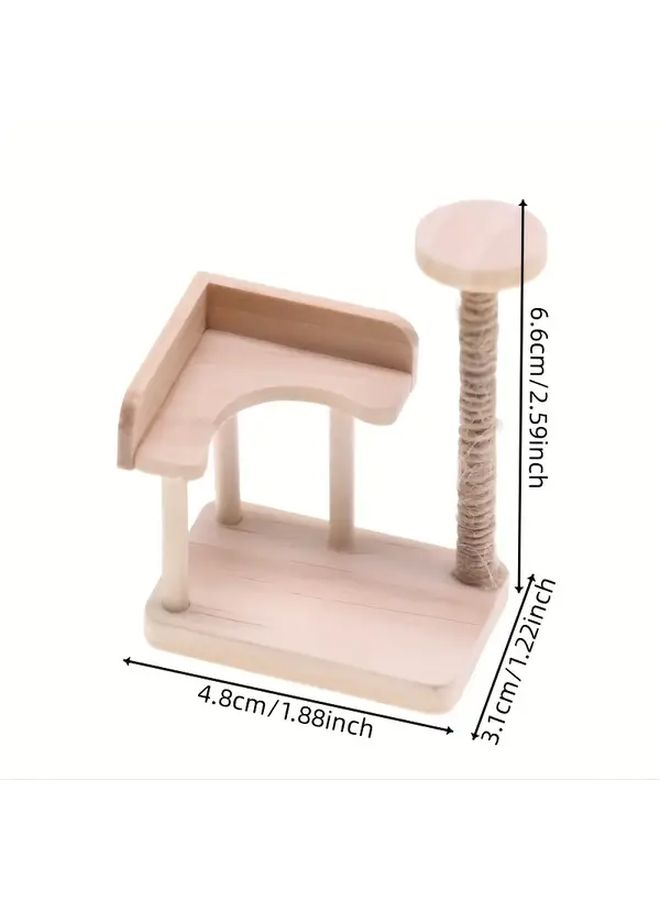 Dollhouse Miniature Cat Climbing Frame Cute Whimsical Decor Small Scale Ornament - Image 3