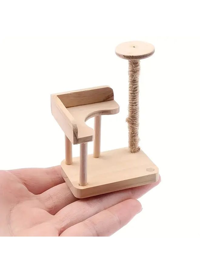 Dollhouse Miniature Cat Climbing Frame Cute Whimsical Decor Small Scale Ornament - Image 5